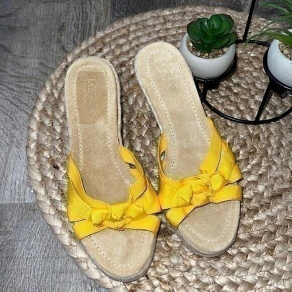 J. Crew Yellow Espadrille Sandals